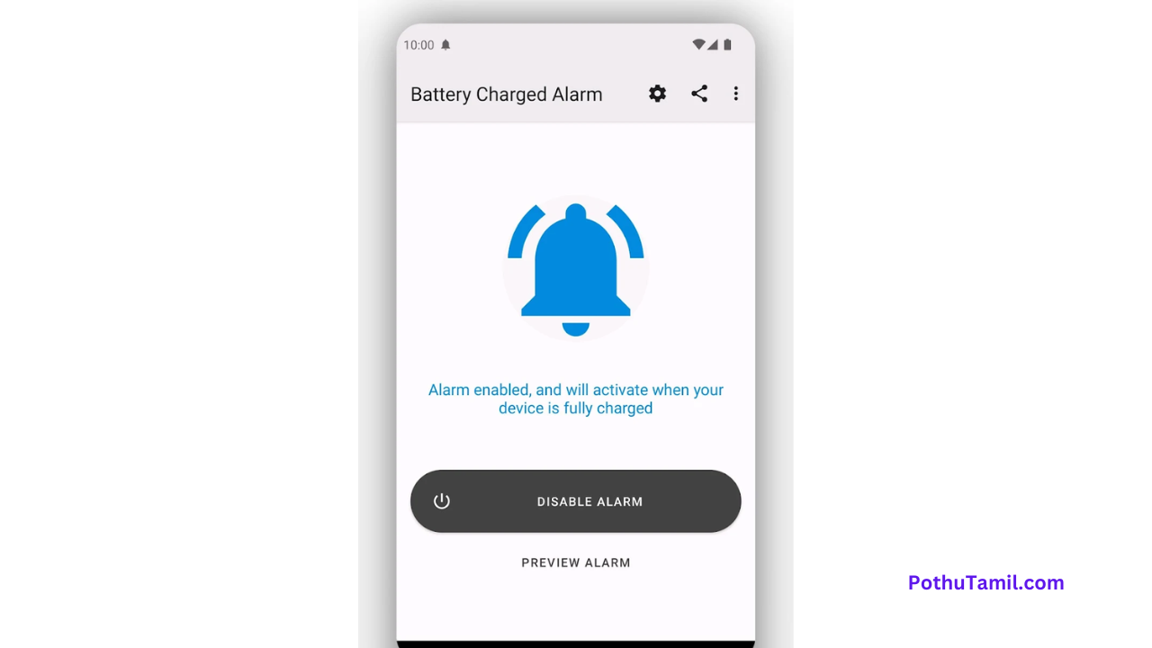 Full Battery Charge Alarm App