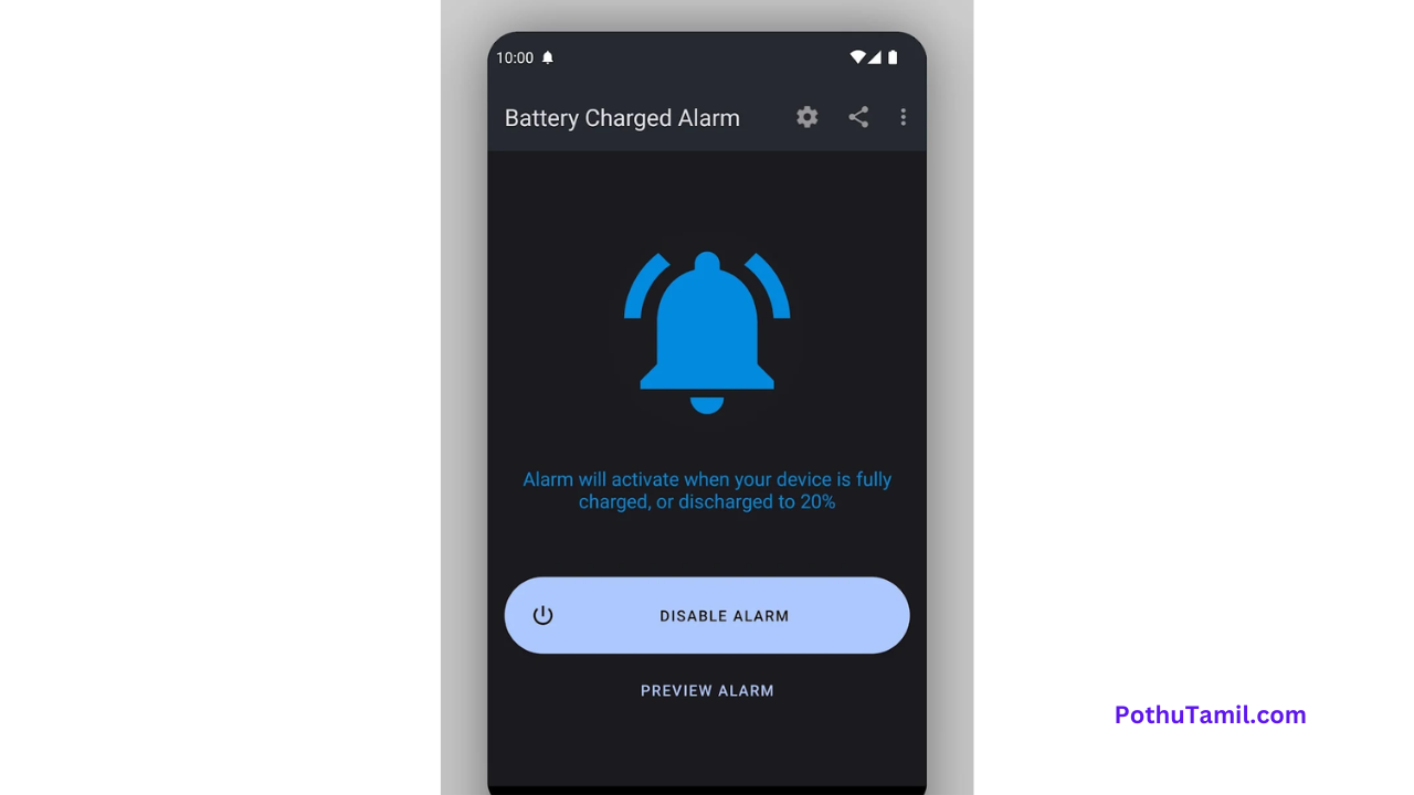 Full Battery Charge Alarm App