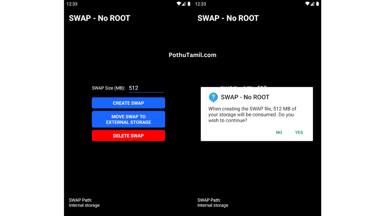 SWAP - No ROOT (Speed Up Your Phone)