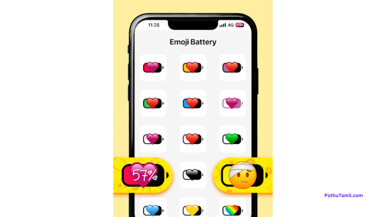 Emoji Battery Icon Status Bar