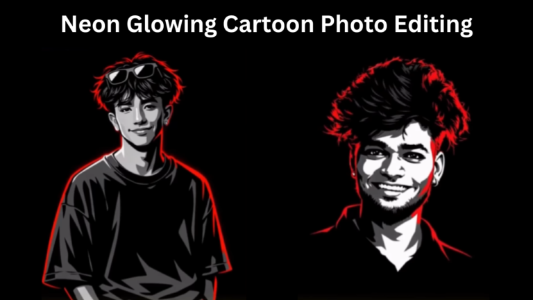 Trending Neon Glowing Cartoon Photo Editing