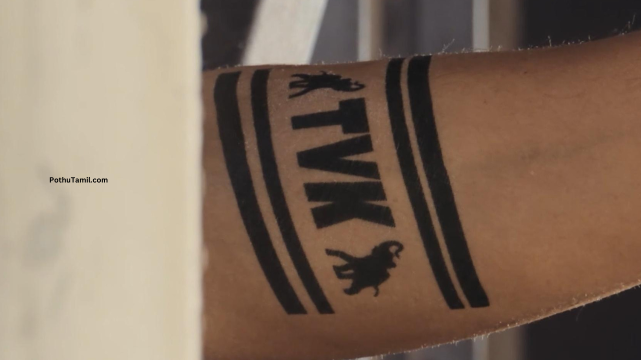 Jananayagan Vijay Online TVK Tattoo in Hand Photo Editing Prompt