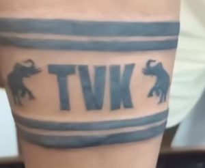 Jananayagan Vijay Online TVK Tattoo in Hand Photo Editing Prompt