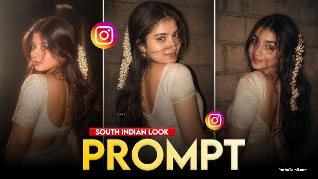 Trending South Indian Look Saree Photo Edit