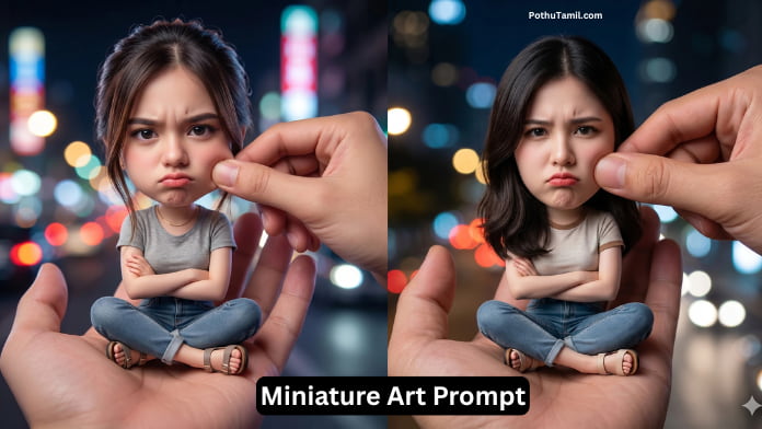 Tiny Grumpy Woman in Palm – Popular Photo Editing Software