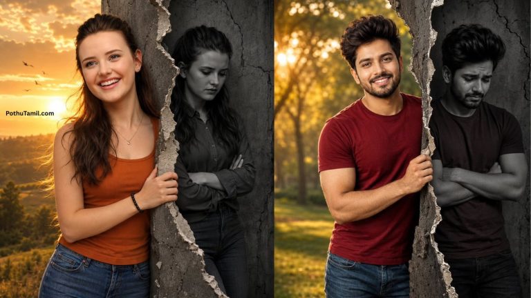 Best Dual Reality Emotional South Indian Woman and Man Portrait AI Photo Edit Ideas: Create Cinematic Artwork with AI
